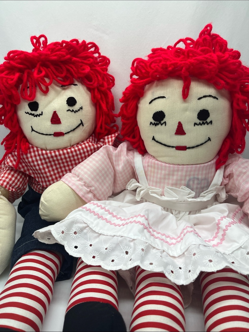 Classic Raggedy Ann and Andy Rag Doll Plush Pair - Soft Kids Toys - Picture 3 of 8